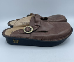 Alegria Slip On Clogs Brown Leather ALG-604 Size 38 - £23.56 GBP