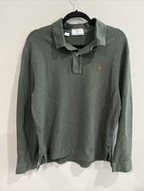 Southern Tide Long Sleeve Skipjack Polo Shirt Mens Large Green Cotton Stretch - £11.43 GBP