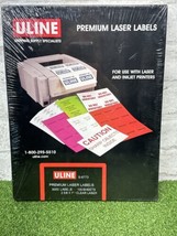 Uline S-6773 Premium Laser Labels 2⅝” x 1” CLEAR 3000 Labels NEW - £15.57 GBP