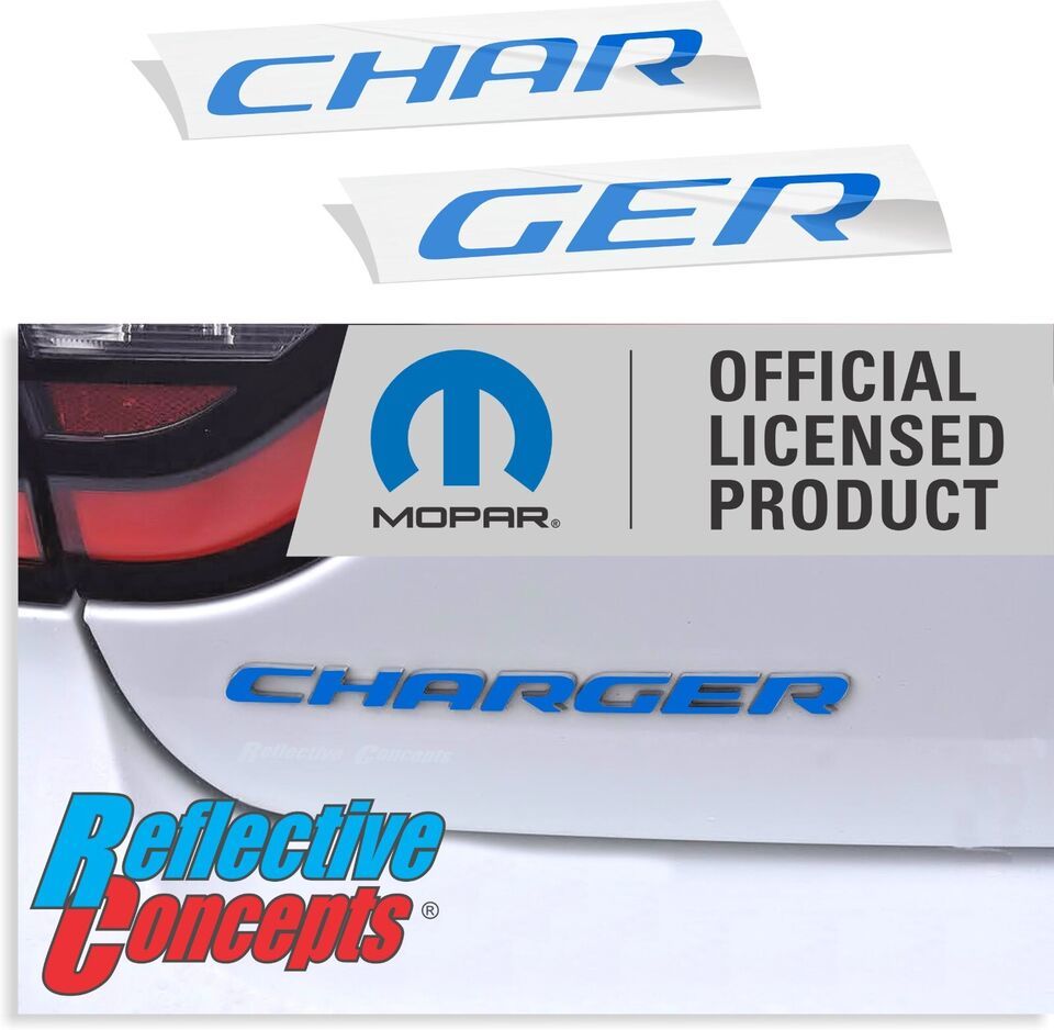 CHARGER Emblem Overlay Decal Sticker for 2015-2023 Dodge Charger