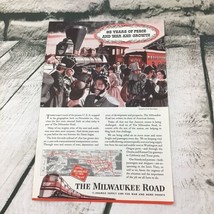Vintage 1943 Advertising Art print Milwaukee Road Trans Supply Line Rail... - $9.89