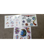 LOT 3 Tattoo Flash Wall Art Sheets Official Bobs JDS Moon Stars Celestia... - £29.84 GBP