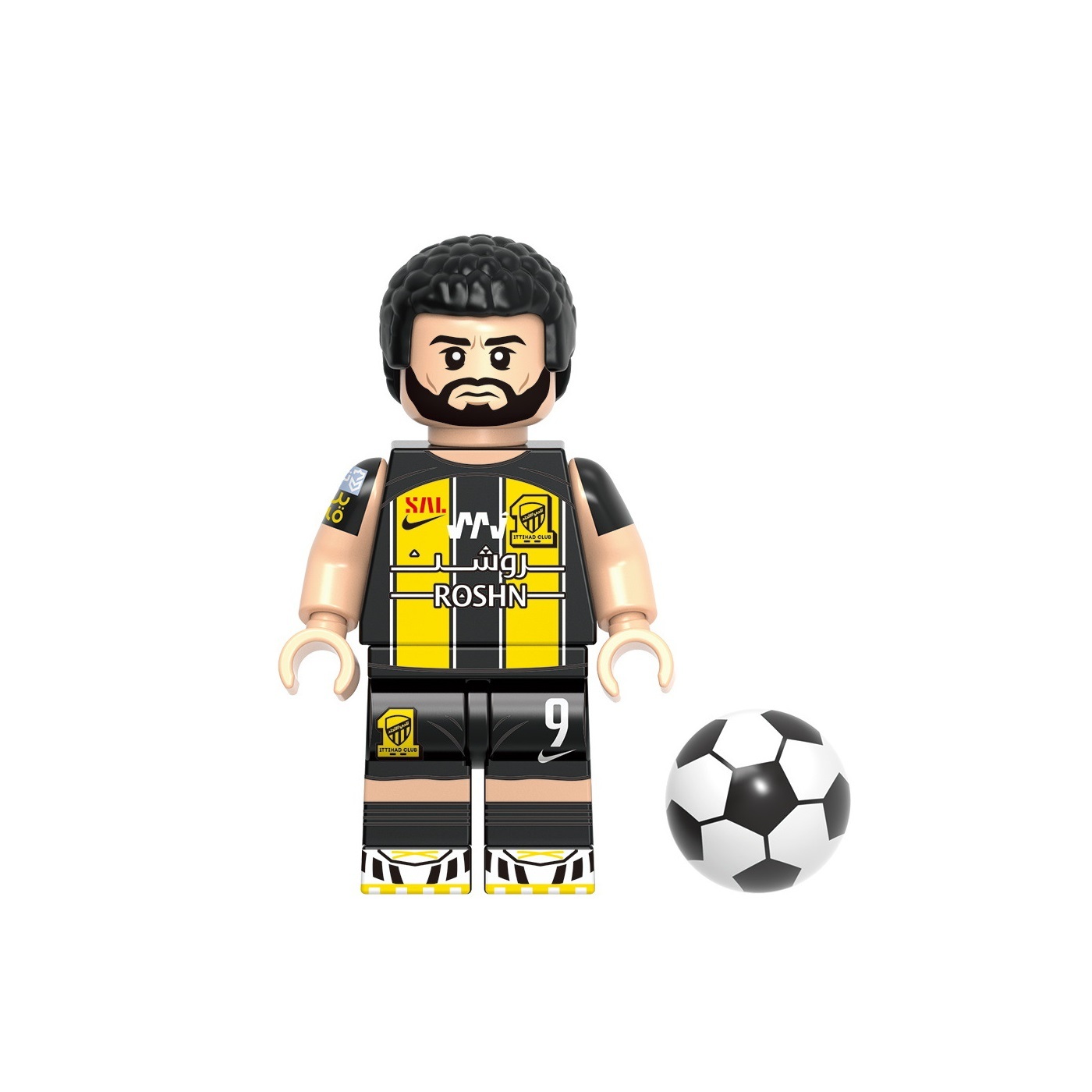 Karim Benzema Saudi Arabia club Football Player Lego Compatible Minifigure Toy