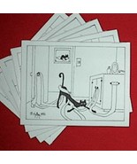 Finicky Black Cat Note Cards Set of 10 (BN-CRD101) - £7.81 GBP