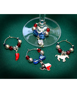Texas Country Beaded Wine Glass Charms 02 - $17.76 CAD