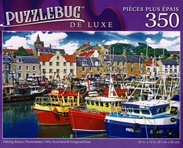 Fishing Boats, Pittenweem, Fife, Scotland - 350 Pieces Deluxe Jigsaw Puzzle - $14.84