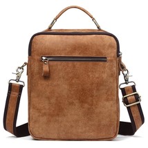 Genuine Leather Men Bags Male Cowhide Flap Bag Shoulder Crossbody Bags Handbags  - £60.57 GBP