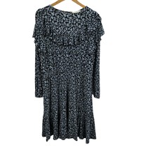 MNG Floral Ruffle Long Sleeve Dress Size 12 New - £20.66 GBP
