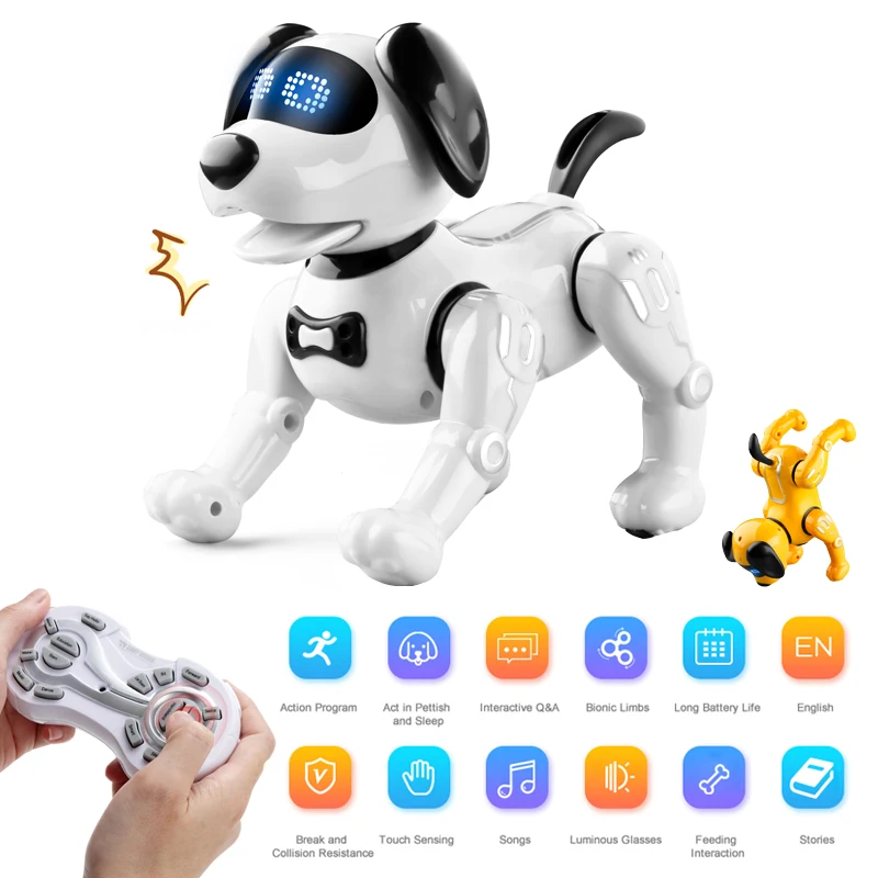 JJRC R19 RC Robot Smart Talking Programming Dance Interactive Pet Puppy Remote - £54.32 GBP+