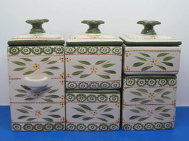 Temptations 8pc Old World Green Cannister Set - £73.95 GBP