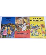 3 Giant Story Books 1983 Alice in Wonderland Hansel &amp; Gretel Cinderella ... - $148.26 MXN