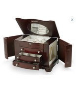 Mele Designs Velda Wood Jewelry Box in Mahogany - Lock Not Working Properly - £91.69 GBP
