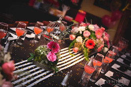 Black &amp; White Gold Dots Table Runner 72&quot;, Spade Look, Wedding, Bridal - $19.99