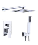 12&quot; Rainfall Shower Head and handheld shower faucet, Chrome Finish with ... - £129.79 GBP