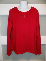 The Children&#39;s Place Red LS Gem Heart Shirt Size 10/12 (L) Girl&#39;s NWOT - £19.98 GBP