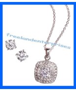 Necklace CZ Elegance Necklace Earring Gift Set Signature Brilliance NEW ... - $40.68 CAD