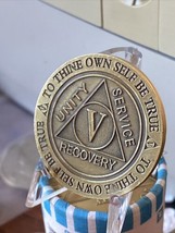 5 Year AA Medallion Trust God Clean House Help Others Sobriety Chip - $6.49