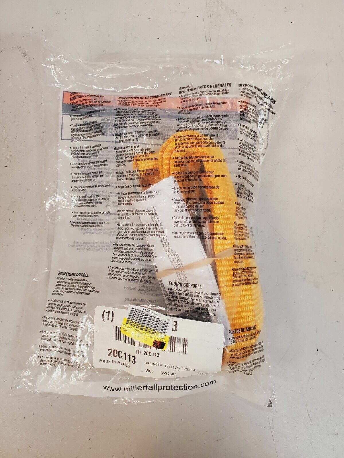 Miller by Honeywell Positioning Lanyard 20C113 | T9111W-Z7/6FTAF - $64.30