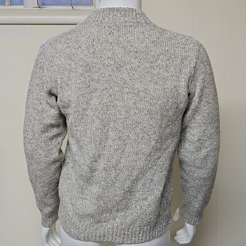Vintage Boathouse Row Sweater Mens Size L Beige Wool Blend Fisherman USA Grandpa Item image 3