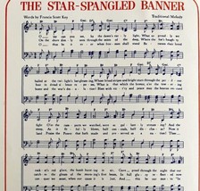 Star Spangled Banner Esso Gas And Oil Sheet Music Promo 1960s Lithograph... - $474.99 MXN