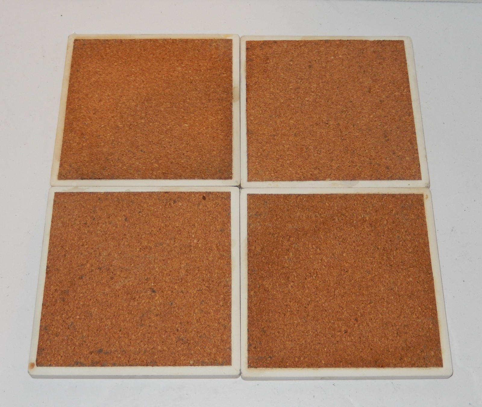 Vintage Porto Blue & White Ceramic Tile Coasters Set of 4 Portuguese Azulejos Item image 2