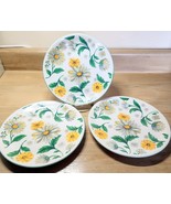 3 Vintage Daisy Garden Floral Country Salad Plate Tabletops Unlimited 80... - $290.61 MXN