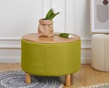Round Coffee Table With Storage For Bedroom Living Room Ottoman As A Foo... - $240.99