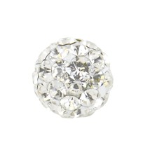 Studex Sensitive Large 8mm Clear Crystal Fireball Stainless Steel Stud Earrings - £7.81 GBP