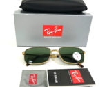 Ray-Ban Sunglasses RB3717 9196/P1 CHROMANCE Gold Rectangular w/ Green Le... - $168.29