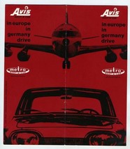 Avis &amp; Metro  Rent A Car Europe &amp; Germany Booklet 1963 Mercedes - $39.70