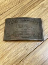 Vintage Wells Fargo Bank Forwarders Locomotive Train Belt Buckle KG JD - $19.80