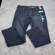 George Jeans Pants Mens 40x32 Blue Casual Straight Fit Dark Wash Denim - $32.65