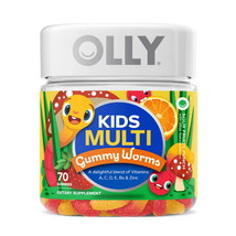 OLLY Kids Multivitamin Gummy Worm, Vitamins A, C, D, E, Bs &amp; Zinc, 70 Count(D010 - £36.76 GBP