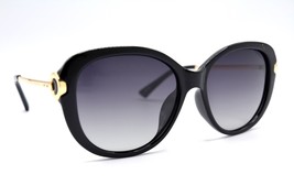 New Aolise PT29016 Black Gold Grey Gradient Oval Sunglasses 55-17-140 #28 - £17.99 GBP