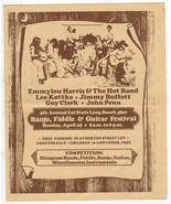 Jimmy Buffett Program 1970&#39;S CAL State 49er Long Beach Festival Emmylou ... - $95.40 CAD