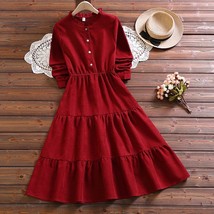 Mori girl cute kawaii sweet dress new autumn fashion long sleeve corduroy women  - £103.59 GBP