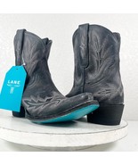 NEW Lane LEXINGTON Black Cowboy Boots 7.5 Short Leather Western Ankle Sn... - £152.31 GBP