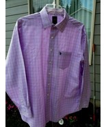 U.S. Polo Assn Men&#39;s Button Front Long Sleeve Lavender Plaid Shirt XL 17... - $22.95 CAD