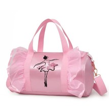 Fashion Shoulder Bag Girls Latin Dance Bag Pink Women Ballet Dance Tote Bag Embr - £20.71 GBP