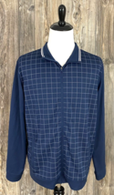 Walter Hagen Men&#39;s Golf Full Zip Collared Jacket Size Large Blue Polyester  - $10.89
