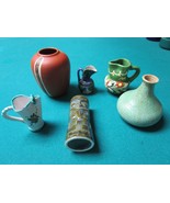 LOT of 6 Small Ceramic VASES from 3 to 5&quot; [*GLASS13] - $469.95 MXN