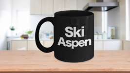 Ski Aspen Mug Black Coffee Cup Funny Gift for Skier Patrol, Bunny, Bum, CO - $22.20+