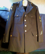US Army 1st Cavalry 80th Division Dark Green Sgt. 1st Class Jacket 43R, ... - €26,05 EUR