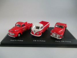 Coca-Cola MotorCity 1:72 Classic Pickups Set Ford F1 VW T1 Chevy 3100 - £14.36 GBP