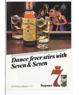 1983 Segrams 7 Seven Scotch Whiskey Print Ad Vintage 7 Up 8.5&quot; x 11&quot; - $20.06