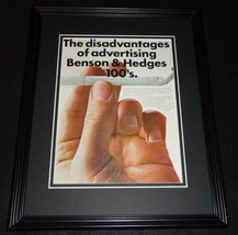 1968 Benson &amp; Hedges 100s Cigarettes Framed 11x14 ORIGINAL Advertisement - $44.54