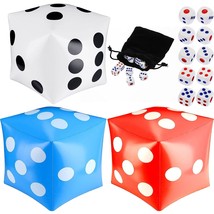12 Inches Jumbo Inflatable Dice Outdoor Fun Large Inflatable Dice Set Include 3  - £14.87 GBP