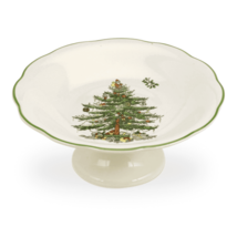 Spode Christmas Tree Sculpted Footed Candy Dish 7&quot; Stand Holiday New in Box NWT - £17.96 GBP