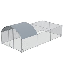 PawHut Large Chicken Coop Metal Chicken Run for Chickens with Waterproof and Ant - $368.10