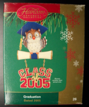 Carlton Cards Christmas Ornament 2005 Graduation Owl Original Presentation Box - $12.99